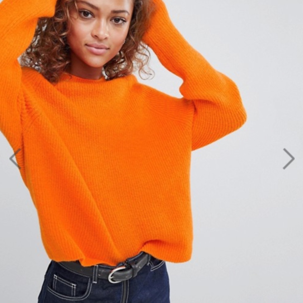 Fluffy rib comfy sweater